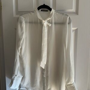 White  Shirt with Tie Collar